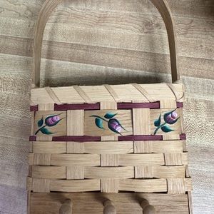 Amish hanging letter basket with key hooks